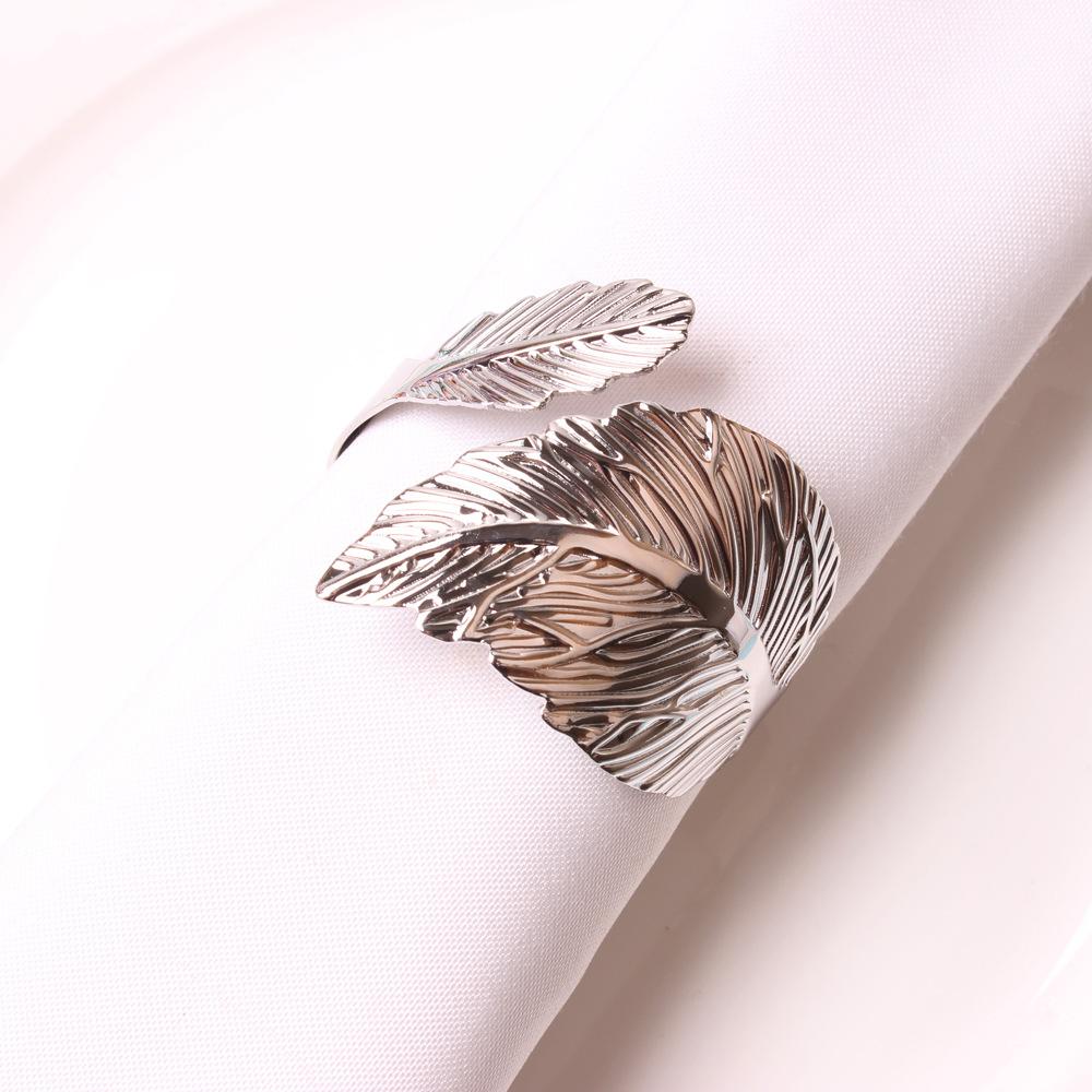 4PCS Metal Napkin Rings,Simple Ring Models Napkin Buckle, Wedding Napkin Holder,for Dining Room Family Dinner Table Decor