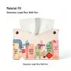 2026 New Year Cartoon Tissue Box Cover for Living Room - Decorative and Convenient Napkin Storage