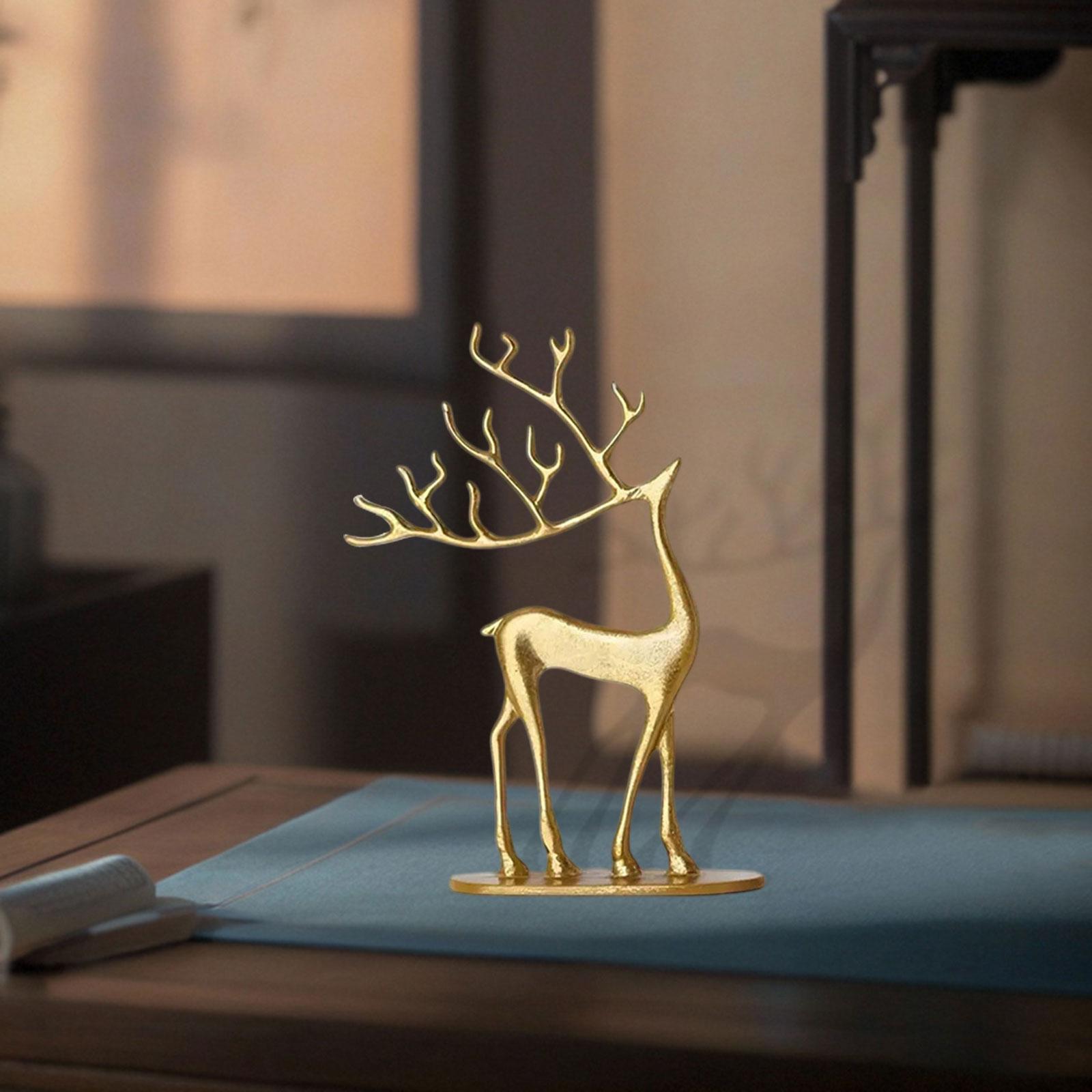 

Christmas Decoration Reindeer Figurine Xmas Gifts Deer Statue,Modern,Xmas Figurines for Home Indoor Mantel Office Table