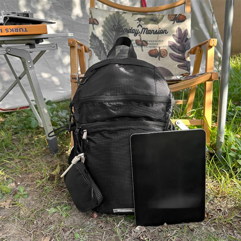Outdoor Lightweight Travel Bag Unisex Sports Cycling Bag Solid Color Water-Repellent Backpack with Coin Purse