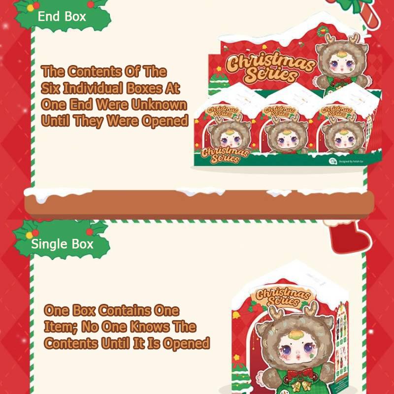 Mm Milk Candy Christmas Series Plush Blind Box Creative Action Figure Doll Desktop Decor Collection Mystery Box Christmas Gift