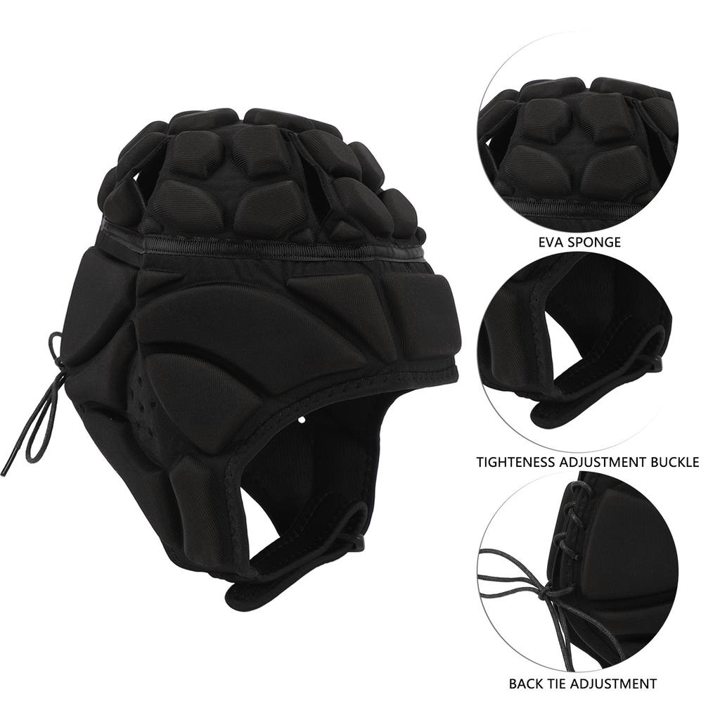 Rugby Protective Helmet EVA Sponge Padded Head Protector Breathable Football Padded Helmet for Skating Skiing M