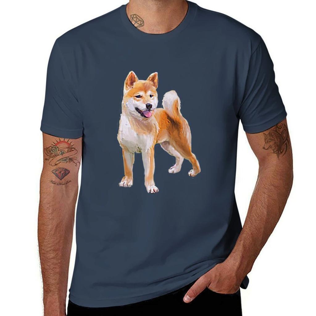 Japanese Dog Pet Shiba Tshirt Big And Tall Crew Neck Tee