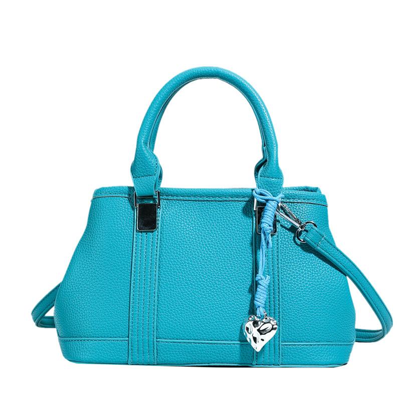 

Вместительная женская сумка-тоут, новая, модная, универсальная, на плечо, мессенджер павлин голубой