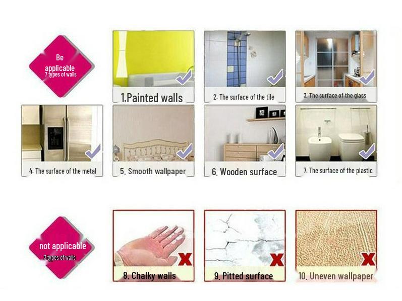 Diamond Stitch Acrylic Mirror Wall Stickers for Living Room & Entrance Decor