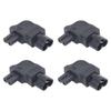 4Pcs IEC320 C6 To IEC320 C7 Power Adapter Right Angle IEC320 C6 To C7 90 Degree Right Turn Power