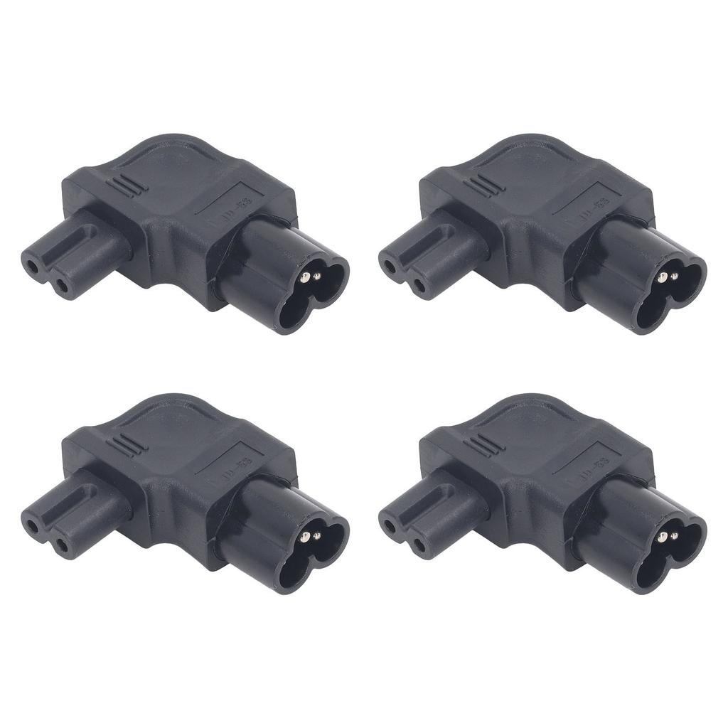 4Pcs IEC320 C6 To IEC320 C7 Power Adapter Right Angle IEC320 C6 To C7 90 Degree Right Turn Power