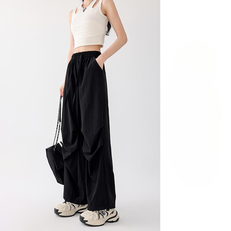 

Рабочие брюки с дофамином Женские брюки Летние повседневные быстросохнущие брюки Прямые брюки с широкими штанинами Брюки с высокой посадкой Спортивные брюки XL