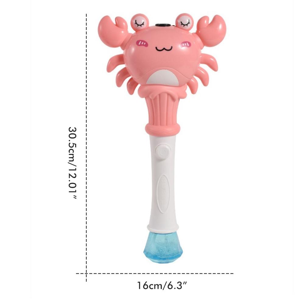 Bubble Wand Cartoon Crab Musical Bubble Blower with Lights Handheld Automatic Bubble Machine Party Favors Gifts for