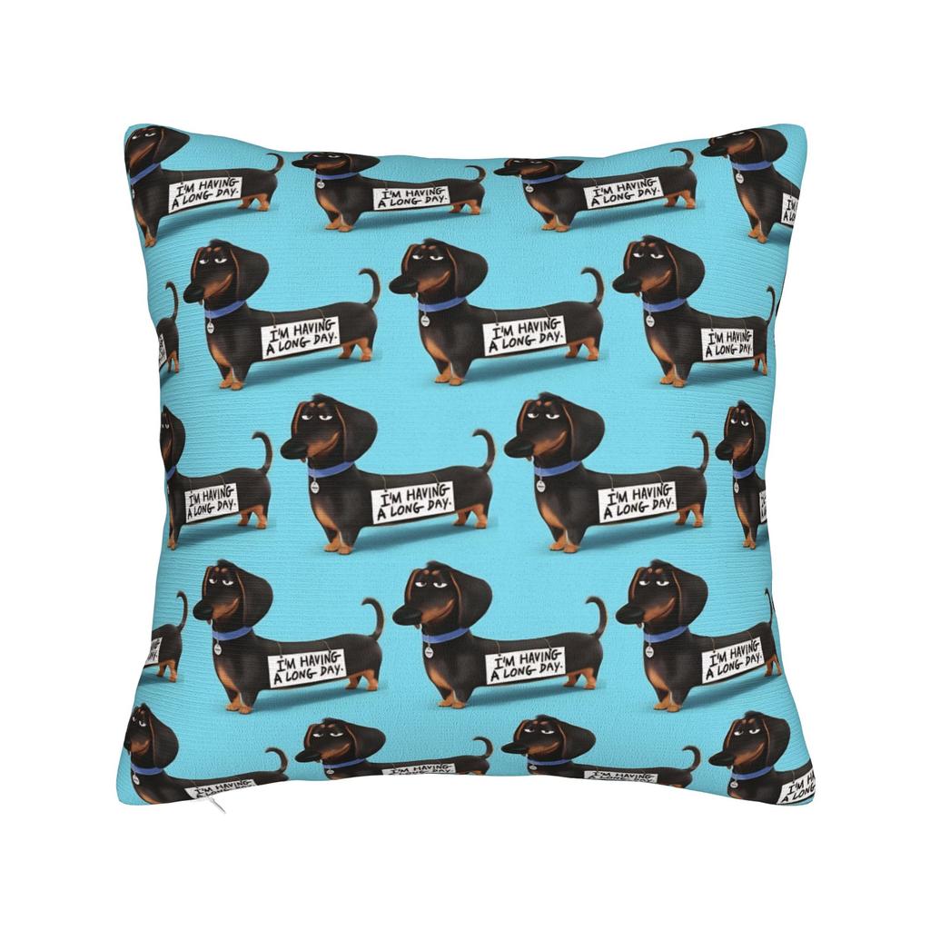 Black and Brown Dachshunds Pattern Pillow Cover  Morden Pillow Case For Sofa Home Decoration Comfy Pillowcases Gift