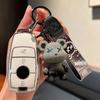 Fashion Car Remote Key Case Full Cover Holder For Mercedes Benz A C E S G Class GLC CLE CLA GLB GLS W177 W205 W213 W222 X167 AMG NF6