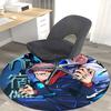 1pc Anime Cartoon Design Round Carpet  Office Chair Mat, NonSlip Rug for Home Decor