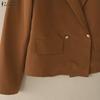 ZANZEA Lässiger Damen-Blazer mit Umlegekragen, langen Ärmeln und dünner Strickjacke