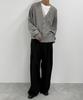 WEGO Drop Shoulder Long Knit Size Gray Men's Cardigan, Autumn/Winter Top, Workwear, Sleeve, Outerwear, Gift, School, Men's, M,
