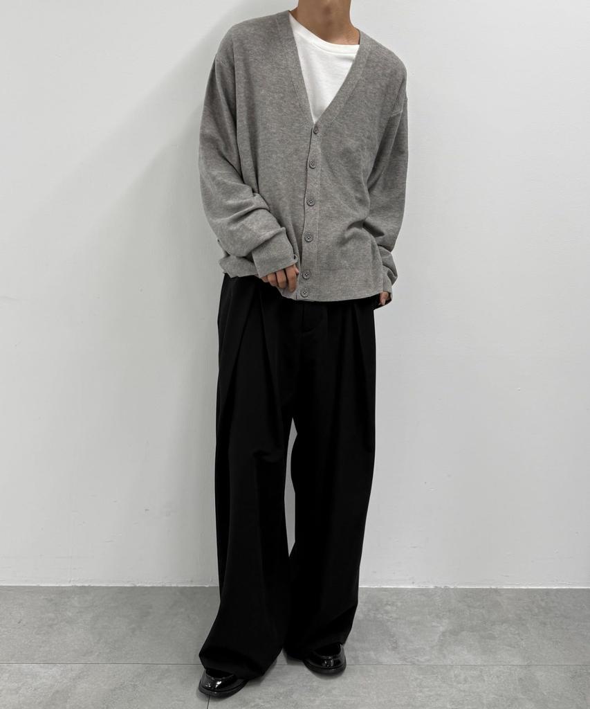 WEGO Drop Shoulder Long Knit Size Gray Men's Cardigan, Autumn/Winter Top, Workwear, Sleeve, Outerwear, Gift, School, Men's, M,
