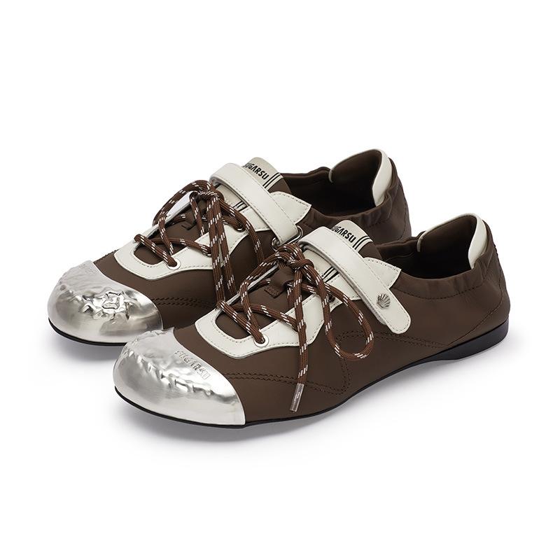 

SugarSu Хрустящие Туфли 25 Весна Новые Туфли-балетки Кэжуал Мэри Джейн Спортивная обувь Женщины 40 коричневый