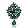 Fashion Crystal Glass Pendant Brooch Elegant Suit Accessories Brooch