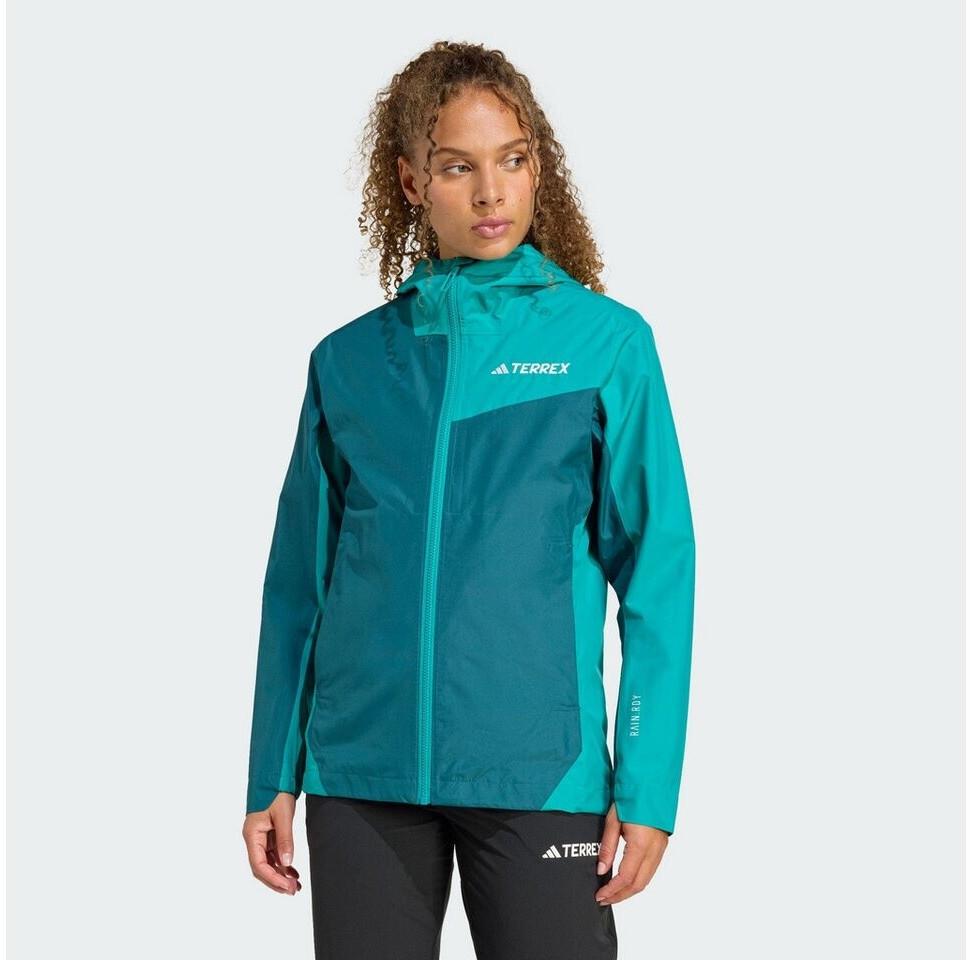 Adidas Terrex Multi 2.5L RAIN.RDY Rain Jacket Mystery Green Pure Teal (JL9822)