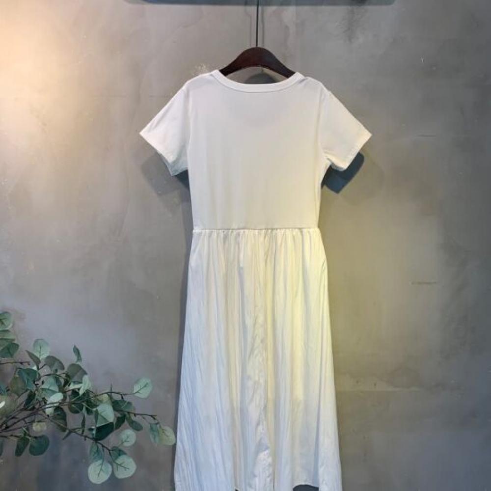 C S In The Room Chani baSiC Ribbed Layered Short Sleeve Long dreSS 2Color C