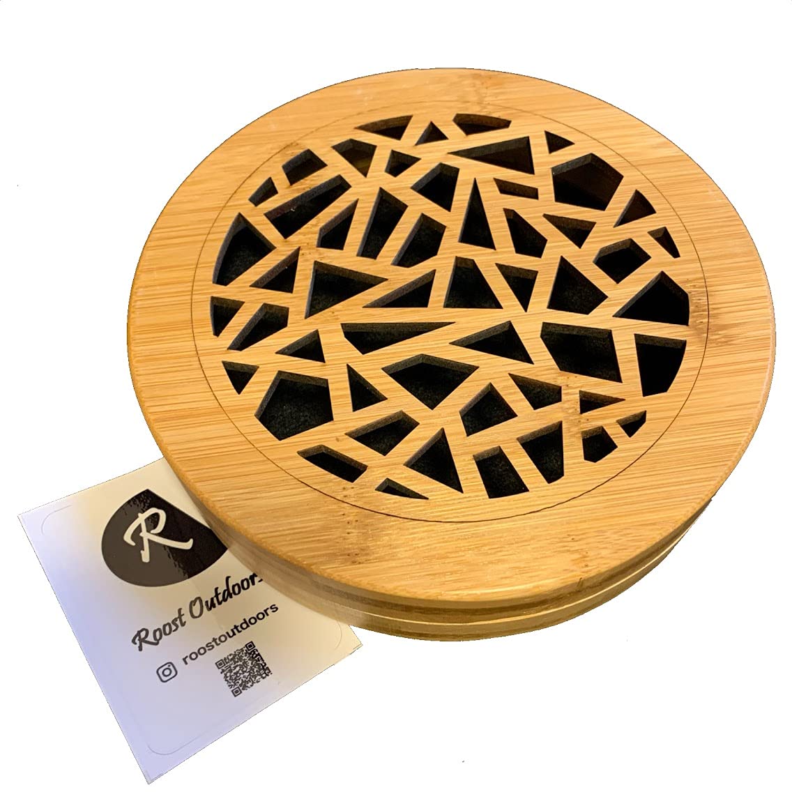 Roost Outdoors Mosquito Coil Holder with Original Sticker, Wooden (Jumbo Size)