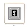 Simple Modern Black and White Lines Statue Sculpture Canvas Painting Bauhaus Style Plaster Decorative Painting Living Room Decor