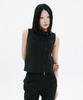 Hanahi Zip Pocket Sleeveless Jacket Black