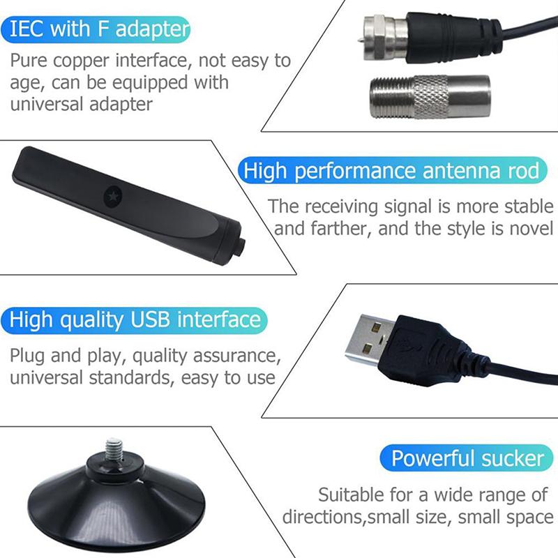 New Digital Tv Antenna Receiver Indoor And Outdoor High-Definition Digital Terrestrial Wave Hdtv Tv Antenna Supports Multiple Co
