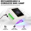 Cordless Nail Lamp - UV Light for Gel Nails Drying Lamp with 4 Timers 72W LED Nail Light Fast Curing Nail Dryer - white