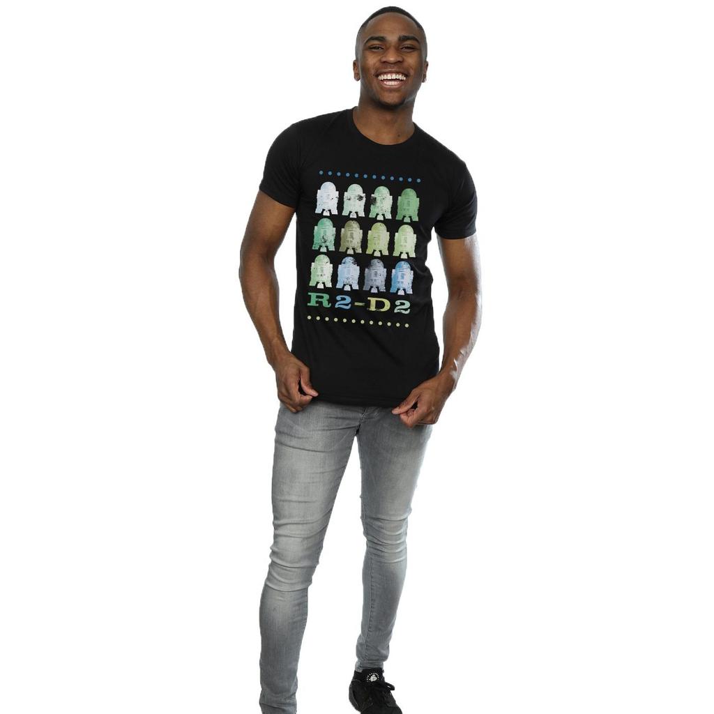 STAR WARS Mens Green R2-D2 T-Shirt