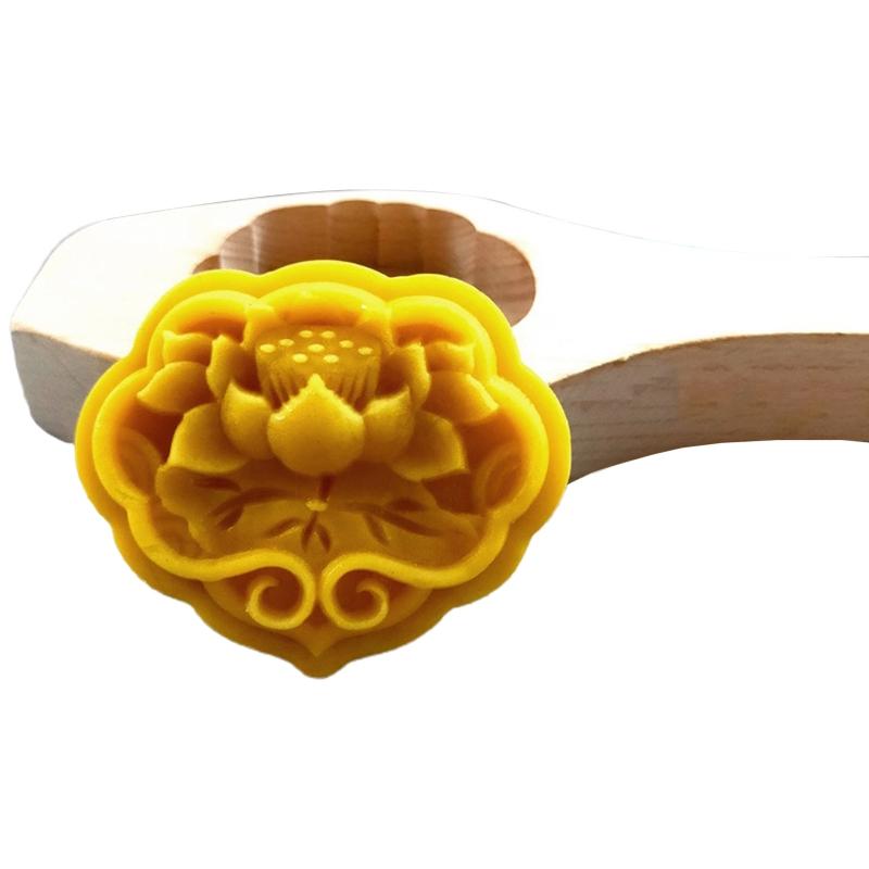 Wooden Mooncake Moulds DIY Mooncake Stamps Baking Moulds Pastry Gadgets 8 Styles for Mid-Autumn Festival Making Mooncake