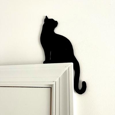 Halloween Door Corner Sign Cute Bird Witch Cat Black Wooden Hanging Ornament Party Home Wall Doors Frame Decorations