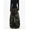 Kisko American-Style Washed Vintage Camouflage Multi-Pocket Cargo Pants Unisex Trendy Loose Straight-Leg Casual Knife-Cut Pants