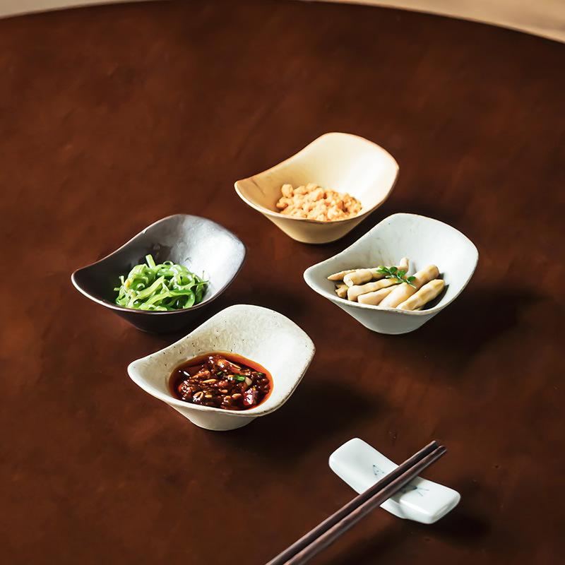 Kreative kleine Teller Hot Pot Geschmacksteller Haushalt Keramik Geschmacksteller Geschirr Geschmacksteller Dippteller Kleine Gemüseteller Snackteller