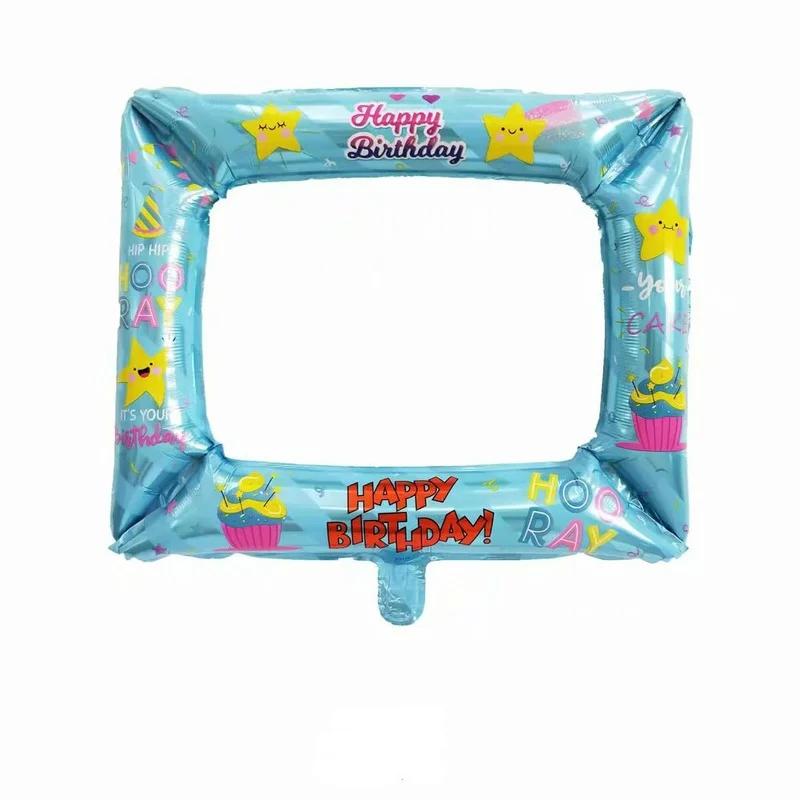 Happy Birthday Cake Balloons Large 3-Layer Color Candle Cake Balloons Bear Cake Ballon for Kid Birthday Party Baby Shower Decors