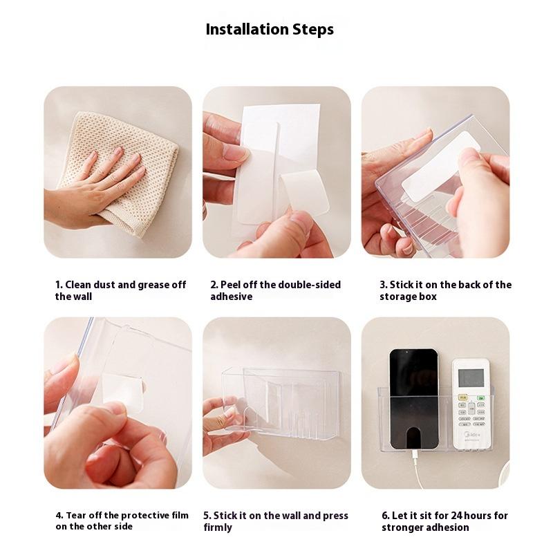 Remote Control Storage Box Wall-Mounted Storage Box School And Office Sundry Storage Rack Wall Organizer