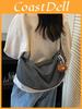 Karierte Nylon-Schultertasche mit Reißverschluss für den lässigen Alltag