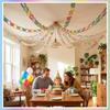 A03F-For Birthday Wedding Holiday Party DIY Paper Chain Garland Strips 1000 Sheets With Double Sided Tape For Construction Chain