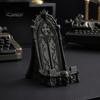 Cell Phone Stand for Desk 3D Printed Gothic Window Stand, Vintage Skull Vine Relief Organizer, Niche Dark Style Gift Academia Holder Phones,