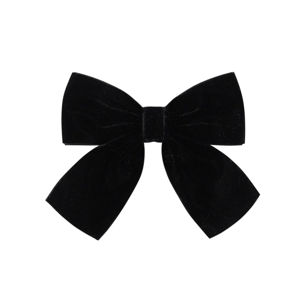 Neue Kinder-Haaraccessoires Samt Handgefertigte Schleife Haarspangen Niedliche Prinzessin Einreihige Spange Kopfschmuck für Babys