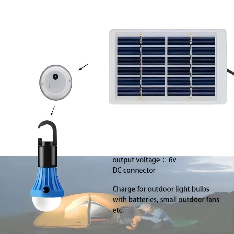 Portable Solar Panel Charger High Efficiency Output Long Usb Cable For Camping Hiking Emergency Use