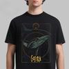 Gojira Lille 2025 Exklusives Show Grafik-T-Shirt mit Kosmischem Wal-Kunstwerk Progressive Metal Streetwear Lässiges Unisex-Oberteil