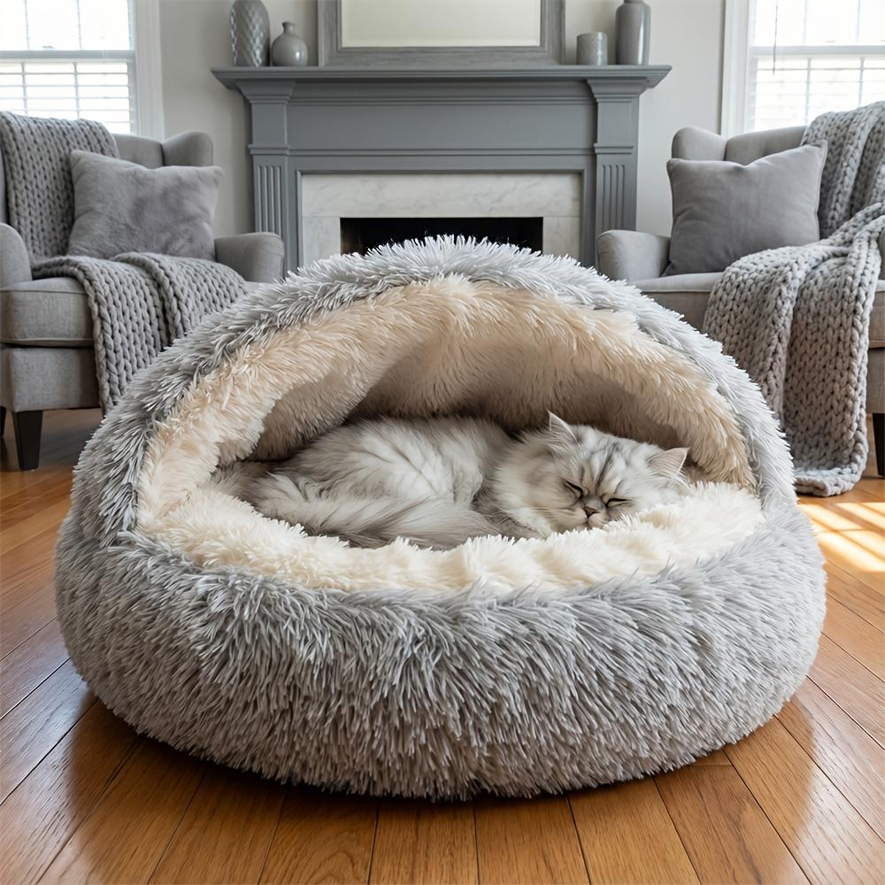 Winter Warm & Comfortable Semi-Enclosed Shell-Shaped Pet Bed - for Dogs & Cats Exclusive, Cozy Enclosed Winter Nest, Made of Soft PP/Sponge