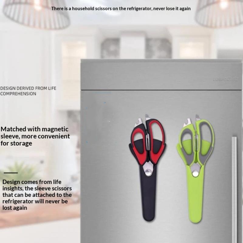 Magnetic Kitchen Scissors Covers Protective Case Safety Shears Scissor Protector Sleeve Magnetic Holder For Fridge Use