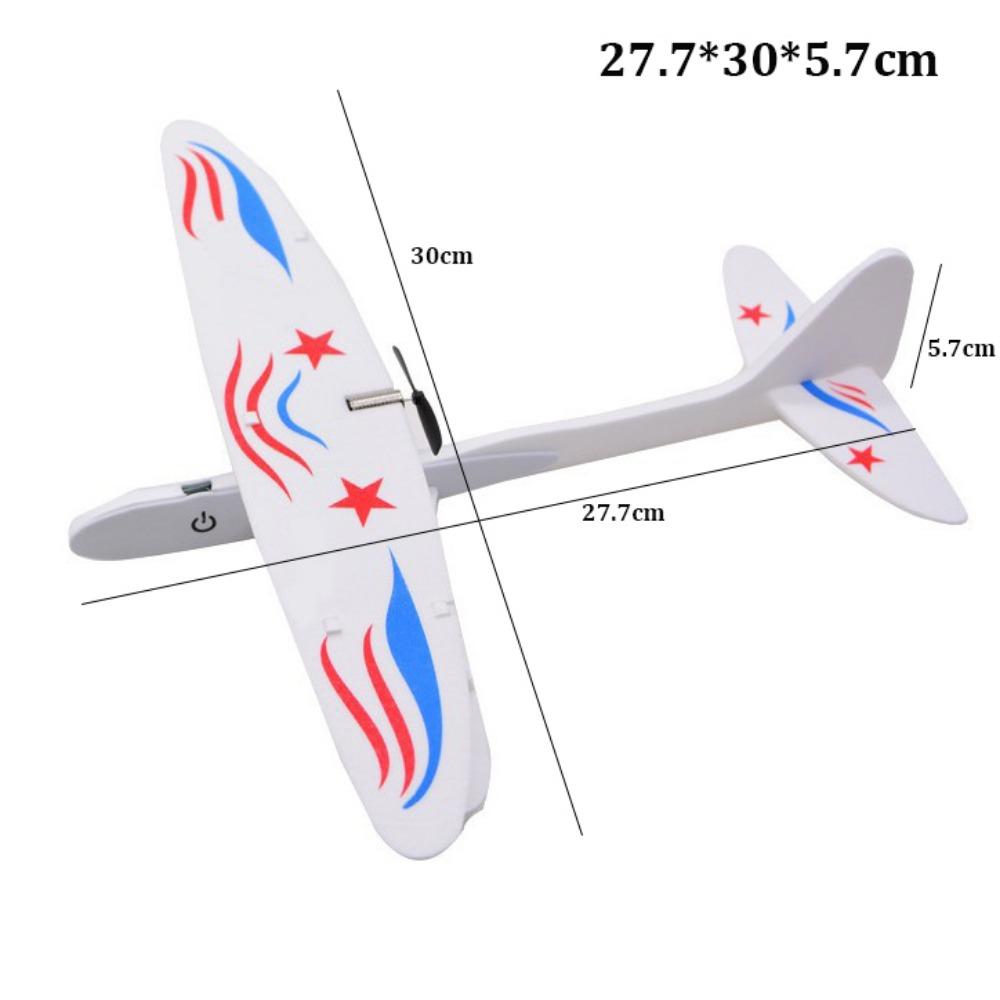 PP Electric Large Foam Glider Aircraft Toy USB Rechargeable Hand Throwing Flying Airplane