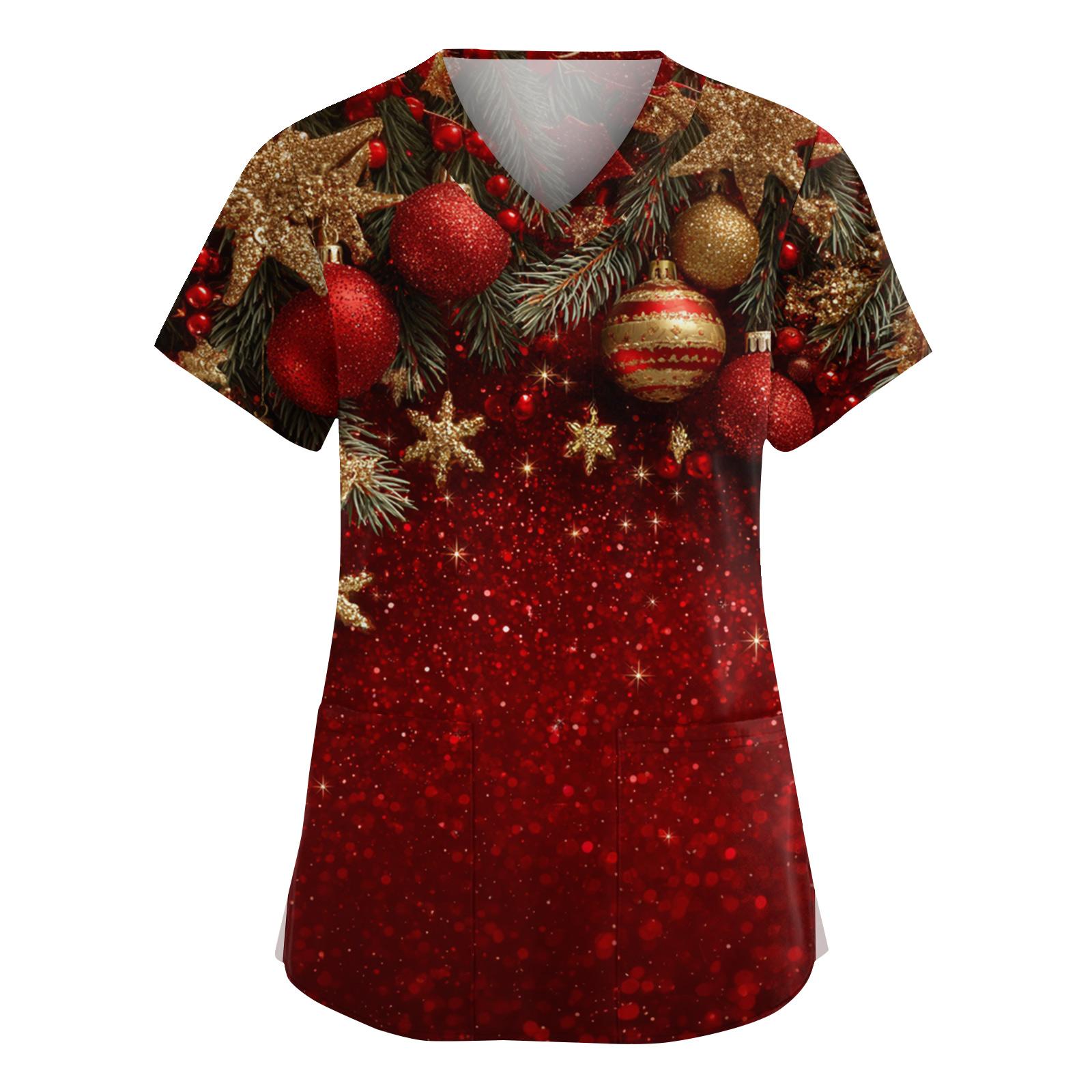 

Женская мода V-образный вырез короткий рукав комбинезон с карманами принт топы одежда XXL винный