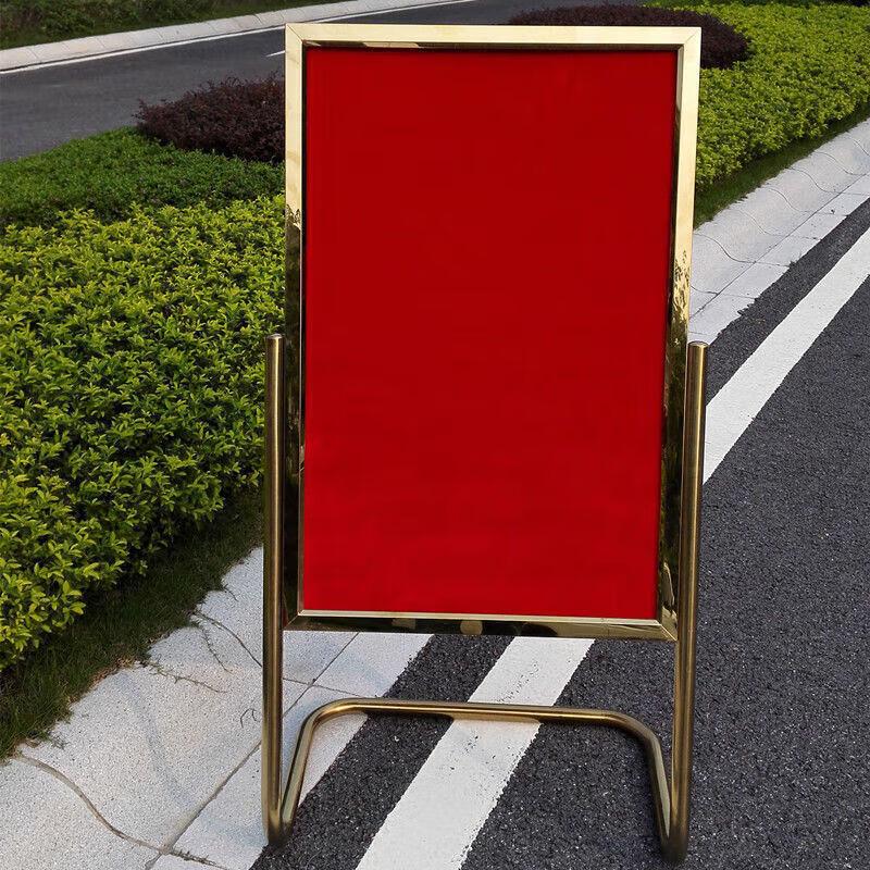 Ruibisheng L-Leg Stainless Steel Display & Courtesy Sign Stand