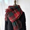 Scarf Women's Winter 1116 New Warm Fringed Shawl Imitation Cashmere Versatile Student Couple Christmas Plaid Scarf