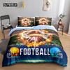 Football Quilt Cover Package Three-Dimensional Sports Football Bed Linen Package Pillowcase for Boys Teens Double Size Queen Dimension King Dimension