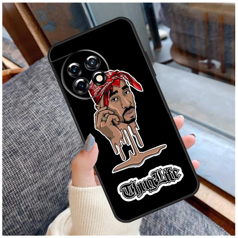 2Pac Hip Hop Singer Case For OnePlus 13 15 13R 13T 12 12R 11 9 10 Pro 10T 8T Nord 5 CE 2 3 4 Lite N20 N30 Coque
