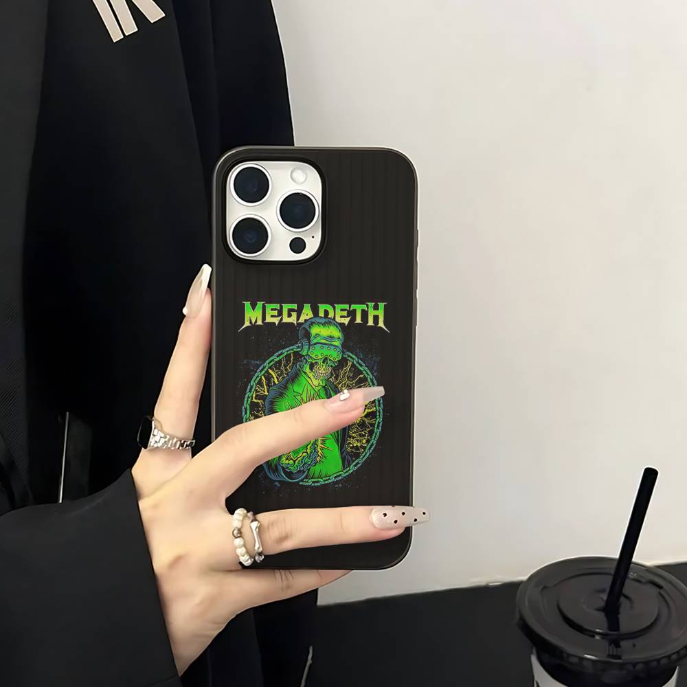 

Music Band M-Megadeth For IPhone 16 15 11 12 13 14 17 Pro Max PLUS Pro Soft Corrugated Silicone Back Phone Case iPhone 14 plus